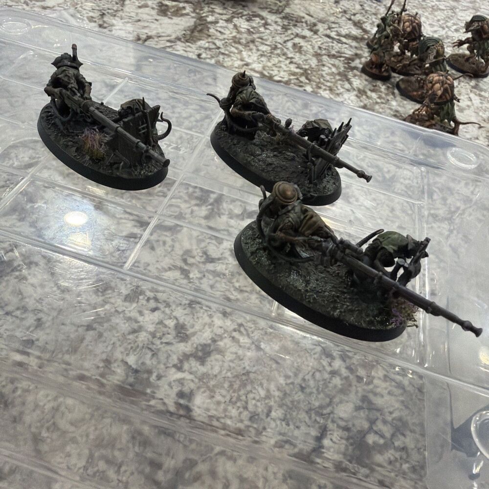 Warhammer Fantasy AOS Skaven Warplock Jezzails Well Painted Lot Of 3